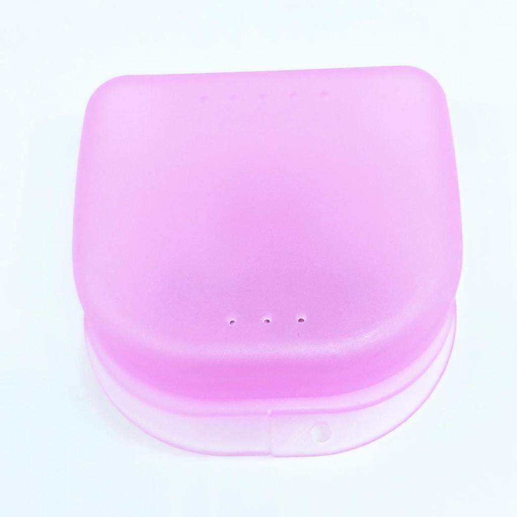 Frosted Orthodontic Retainer Case with Vents: Portable Dental Storage for Grinding Teeth