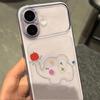 Apple Line Little Elephant Case for iPhone 17 Pro Max, 16, 15 Pro, 14/13 Pro - Cute & Creative Cartoon Design