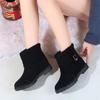 Snow boots  autumn and winter new round head wool mouth comfortable foot cover  short boots