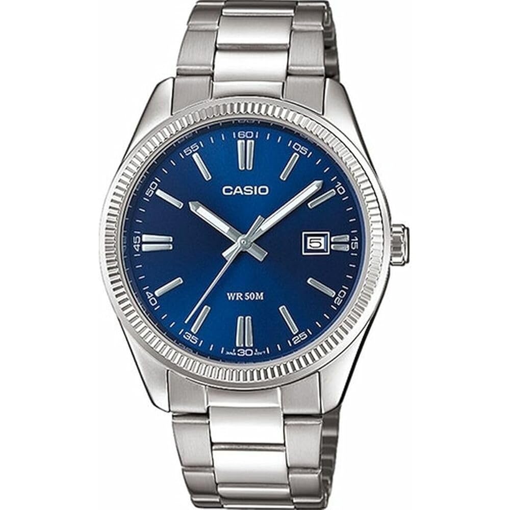 Casio Men s MTP-1302PD Blue Bracelet Watch Stainless Steel 50m Water Resistant
