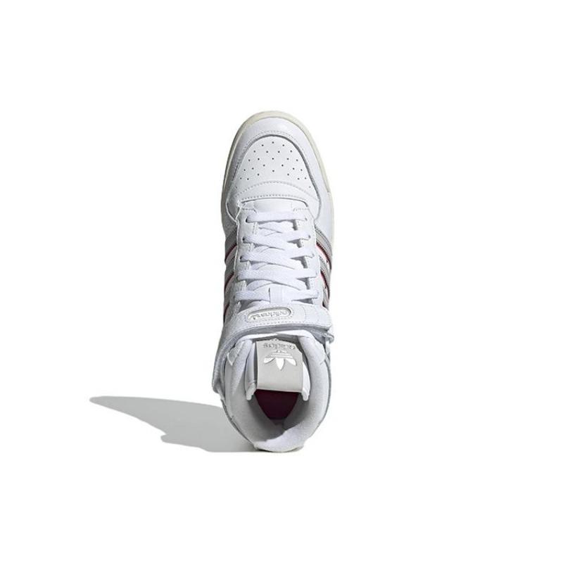 adidas Forum Mid Weiß Grau Rot Herren Sneaker Wolkenweiß Grau-Eins Blau H03434
