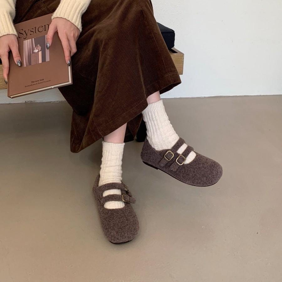 Fashion retro inner height increase flat shoes children's shoes versatile outer wear 2025 autumn new non-slip Mary Jane shoes children