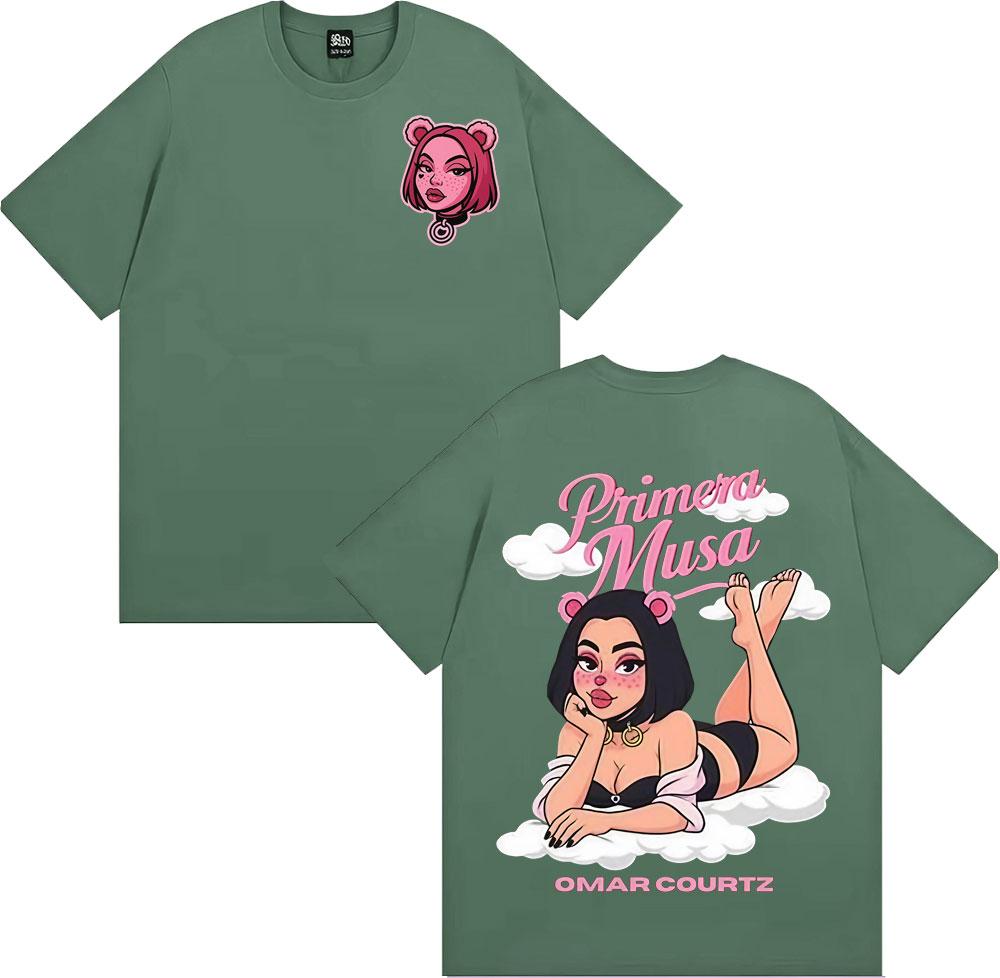 Omar Courtz Primera Musa 2025 Tour Merch Tee Shirt Unisex Women Couples Fashion Aesthetic Tshirt Casual Comfort Oversized T Shirts