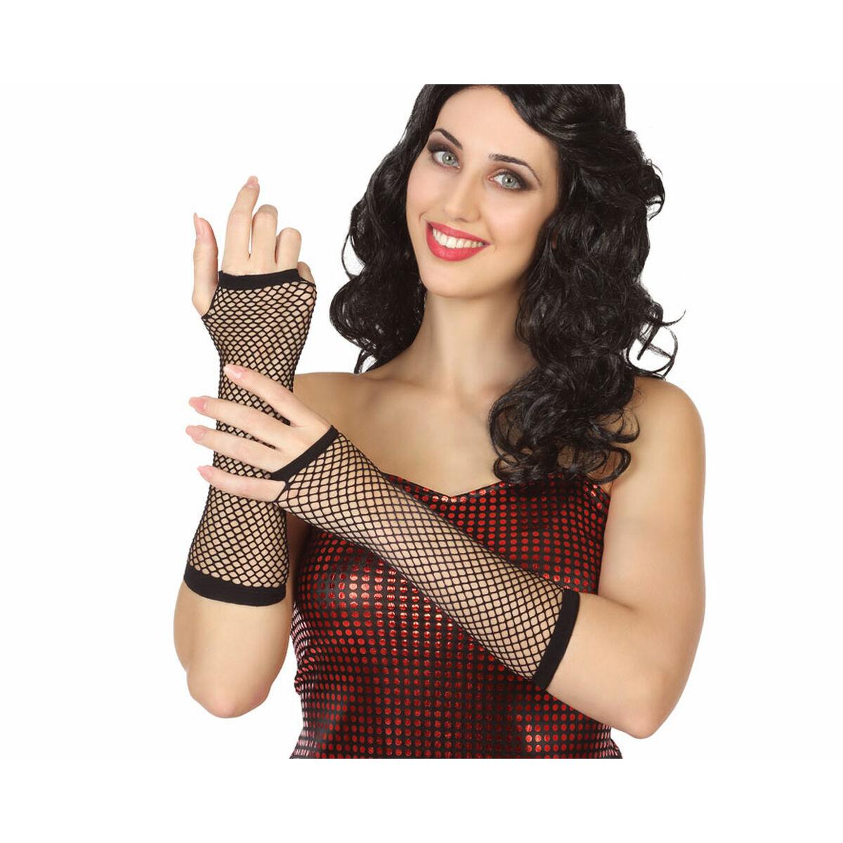 

Сетчатые перчатки черные TU прозрачный