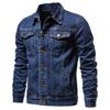 2025 Men's Casual Denim Shirt Jacket - Japanese Style, Spring/Autumn, Popular Workwear Outerwear.