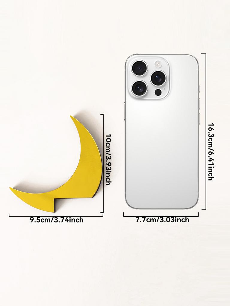 Islamic Wooden Golden Moon PC Monitor Decor Acrylic Crescent Hanging Ornaments Ramadan & Eid Home Office Desktop Decoration Gift