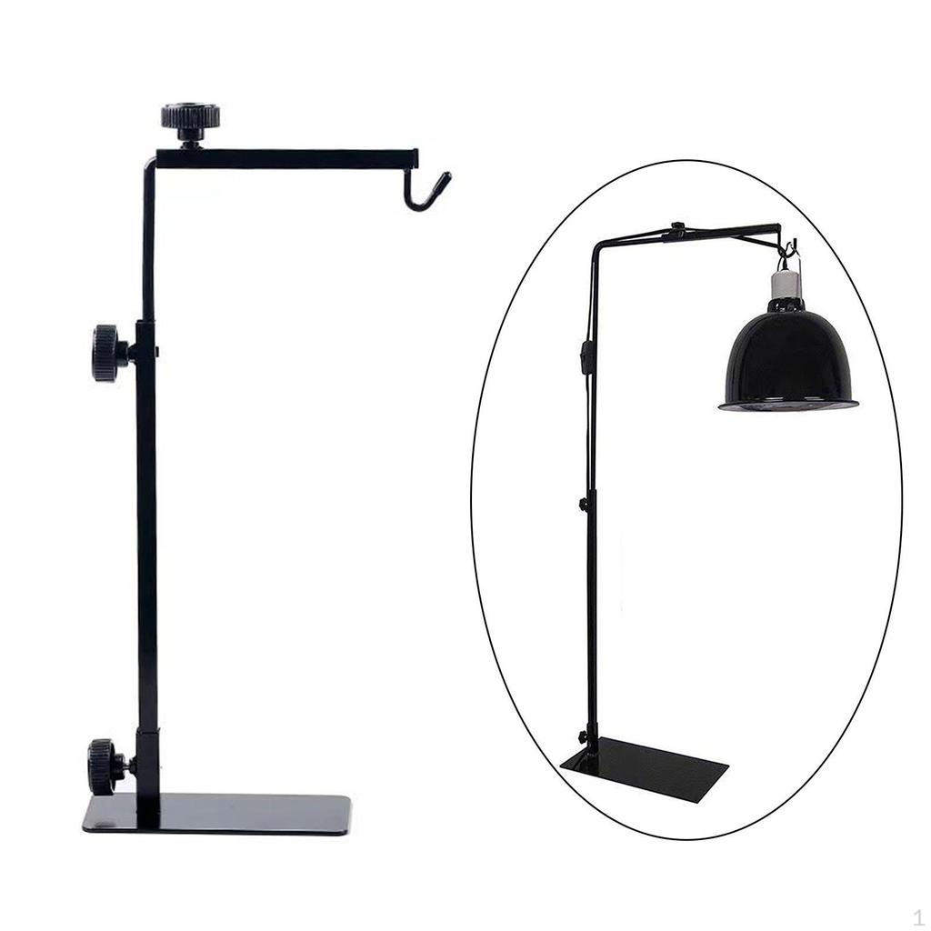 Nastavitelný držák lampy pro plazy, přenosné podpůrné ještěrky a gekony