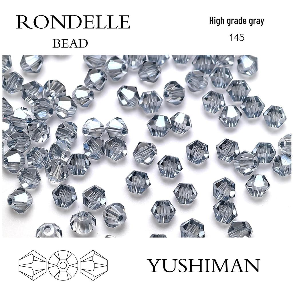 4mm Rhombus Beads - 200 Czech Quality Double Crimp Top Beads for DIY, Shuttle Weaving, and Embroidery