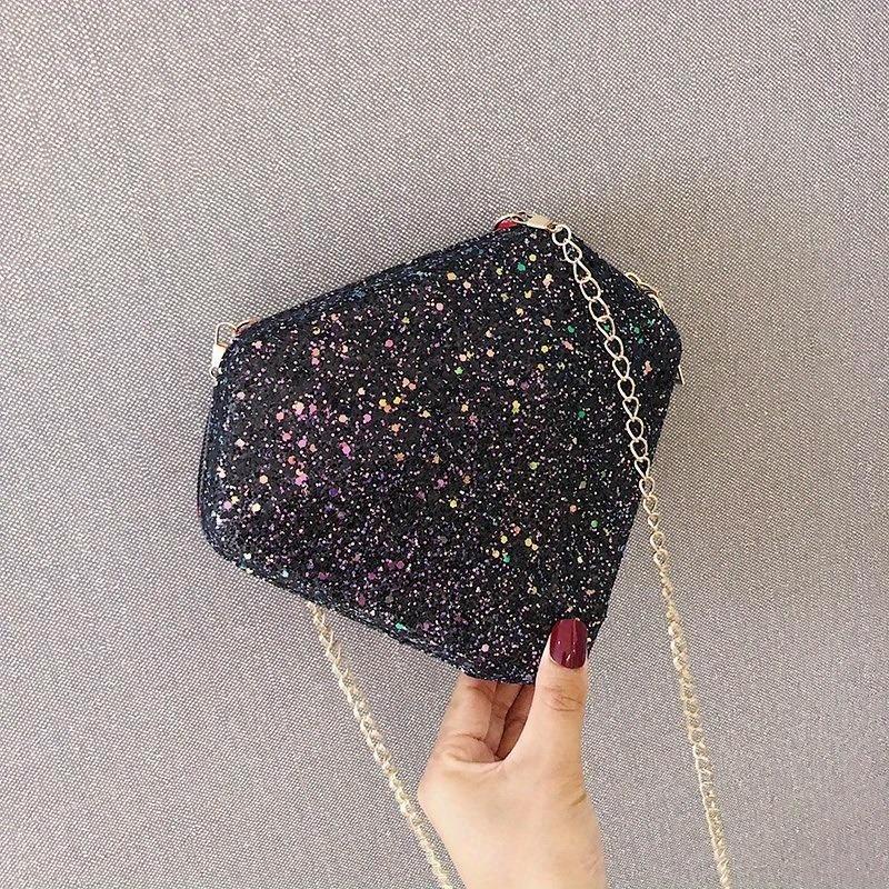 2025 Summer New Trendy Korean Edition Sequin Diamond Versatile Bag Women's One Shoulder Crossbody Bag