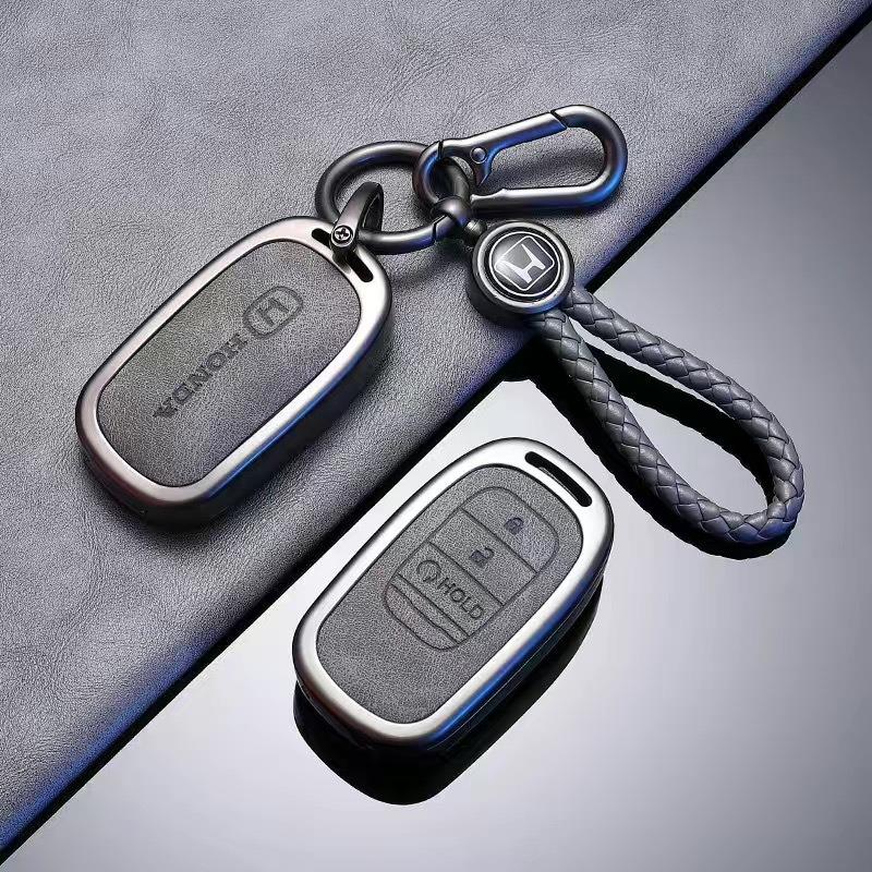 WKB5  New style Car Case Cover Holder Protector Keychain Auto Key fob Shell Accessories Leather For Honda CR-V 6th 2023 2024 2025 CRV