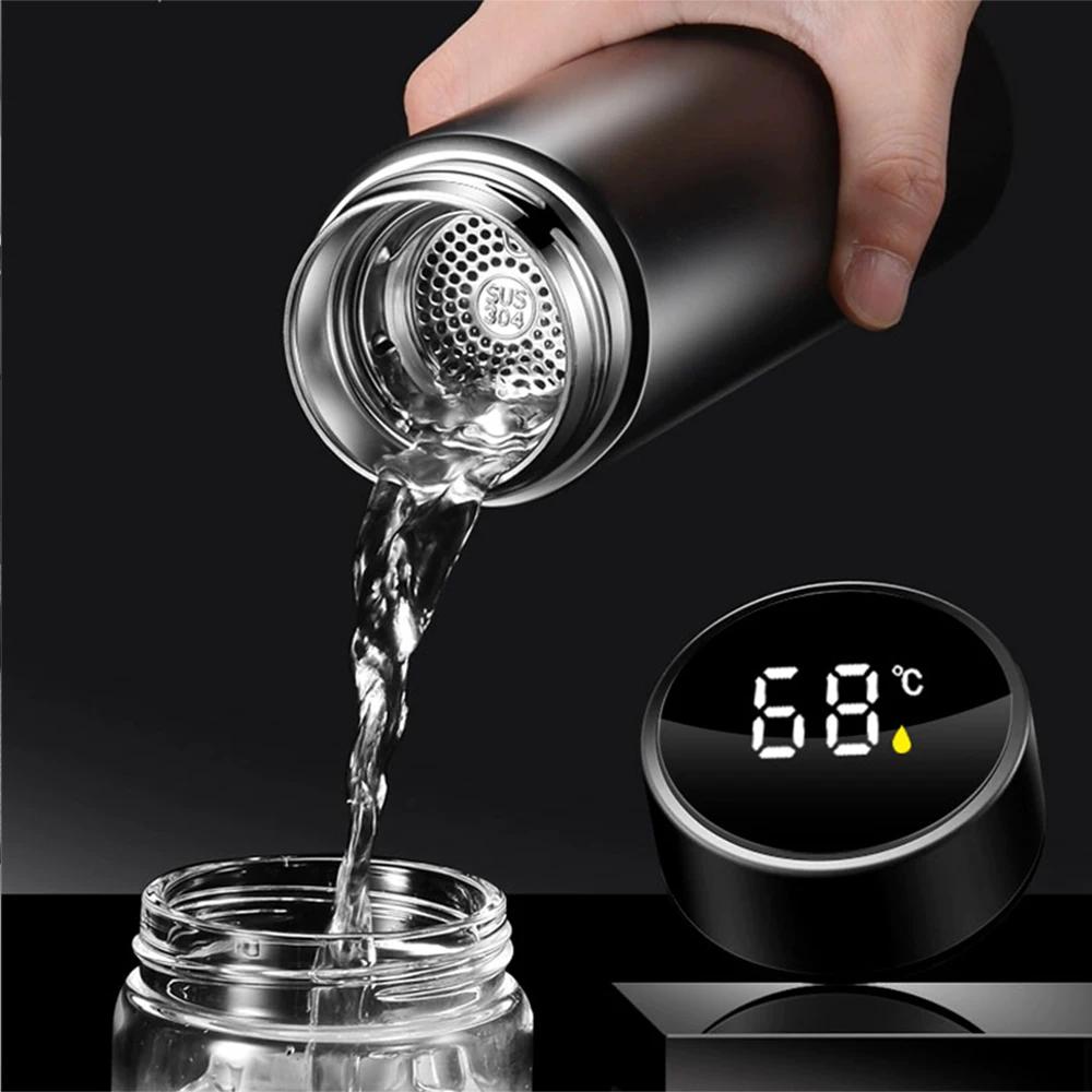 Car Stainless Steel Smart Thermometer Cup LED Temperature Display Thermos Bottle For Volvo Rdesign XC60 XC90 V40 V50 V60 AWD S60