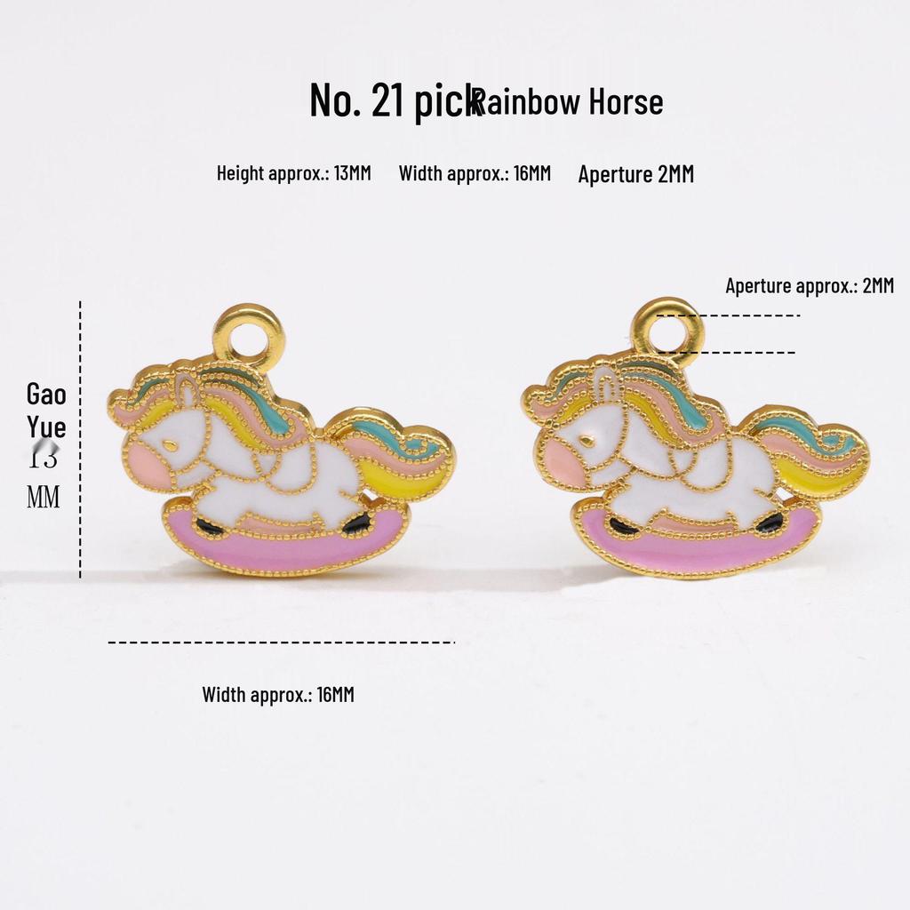 Year of the Horse High Color Retention Alloy Jewelry Accessories: Lucky Beaded Pendant Hand Rope Bracelet