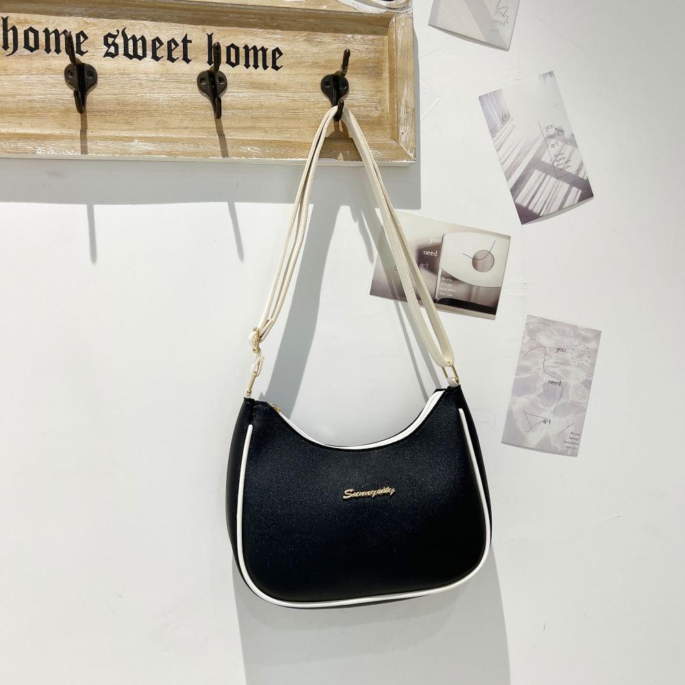 

Stylish Crossbody Bags Chic Ladies Handbags Simple Underarm Bag for Female чёрный