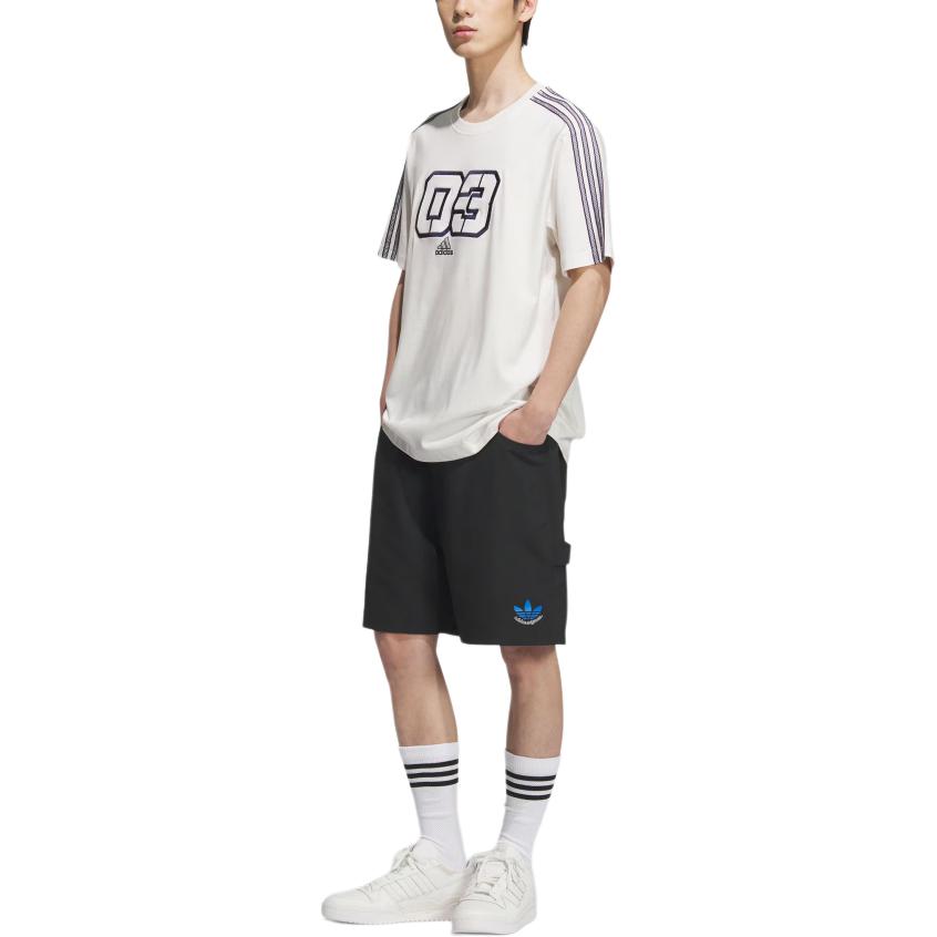 Adidas Originals City Skate Loose Fashion Soft Versatile Casual Sports Shorts Men shorts Black JN1667