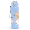 1PC Bicycle Wild Flower Art 750ml Color Plastic Sports Water Bottle Leakproof Flip Straw Lid Suitable for Sports Office Home Use