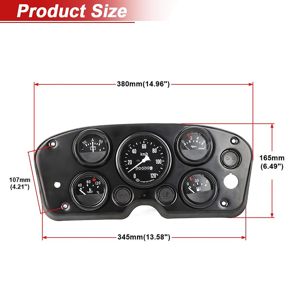 5-in-1 Armaturenbrett Digitales Kombiinstrument Universal - Wassertemperatur Voltmeter Multifunktional Für Automobil Armaturenbrett