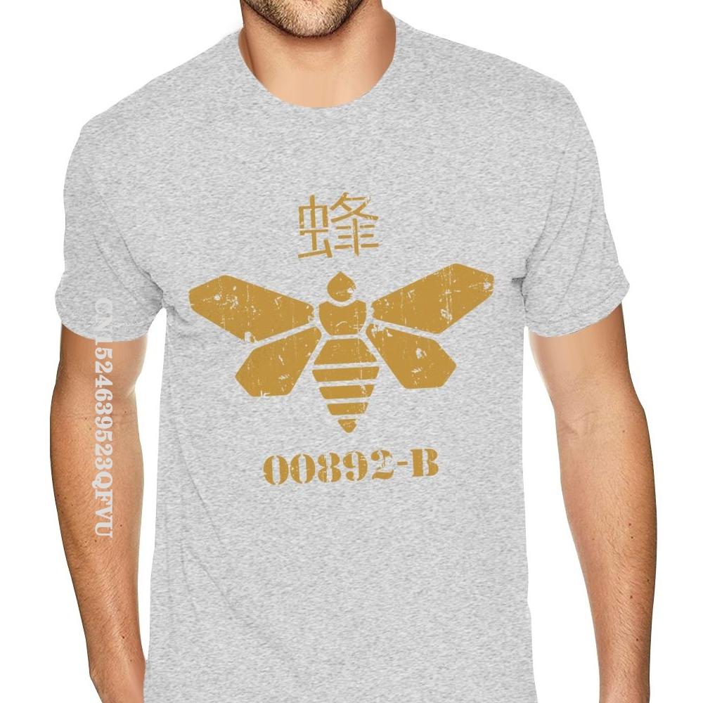 Printing Methylamine Bee Breaking Bad Tee Shirts Mens Gothic Style Anime Tshirt Pure Cotton Black HipHop Print T-Shirt