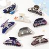 Acrylic Ocean Themed Hair Claw Secure Hold Hair Clip With Trendy Shark Pattern Fashion Hair Accessory For Daily Styling
