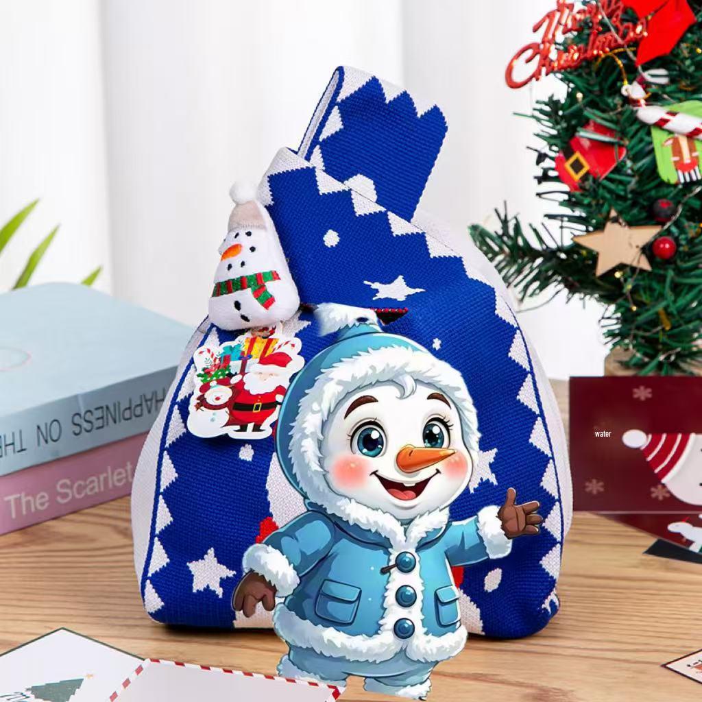 Knitted Christmas Candy Gift Tote & Handbag