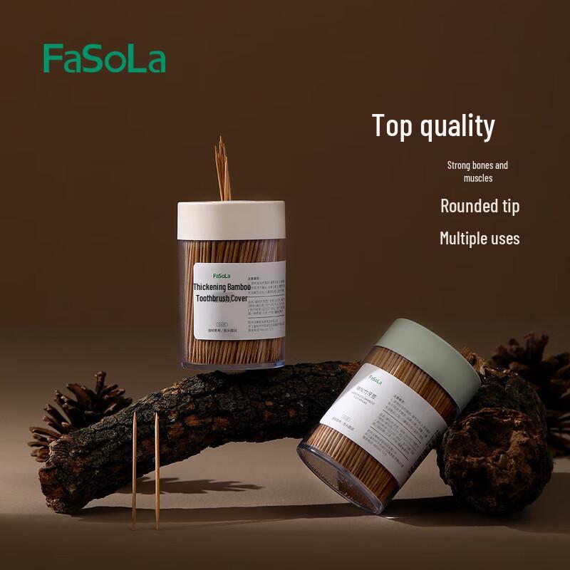 FaSoLa Disposable Carbonized Toothpicks (500 Count, 2-Pack)