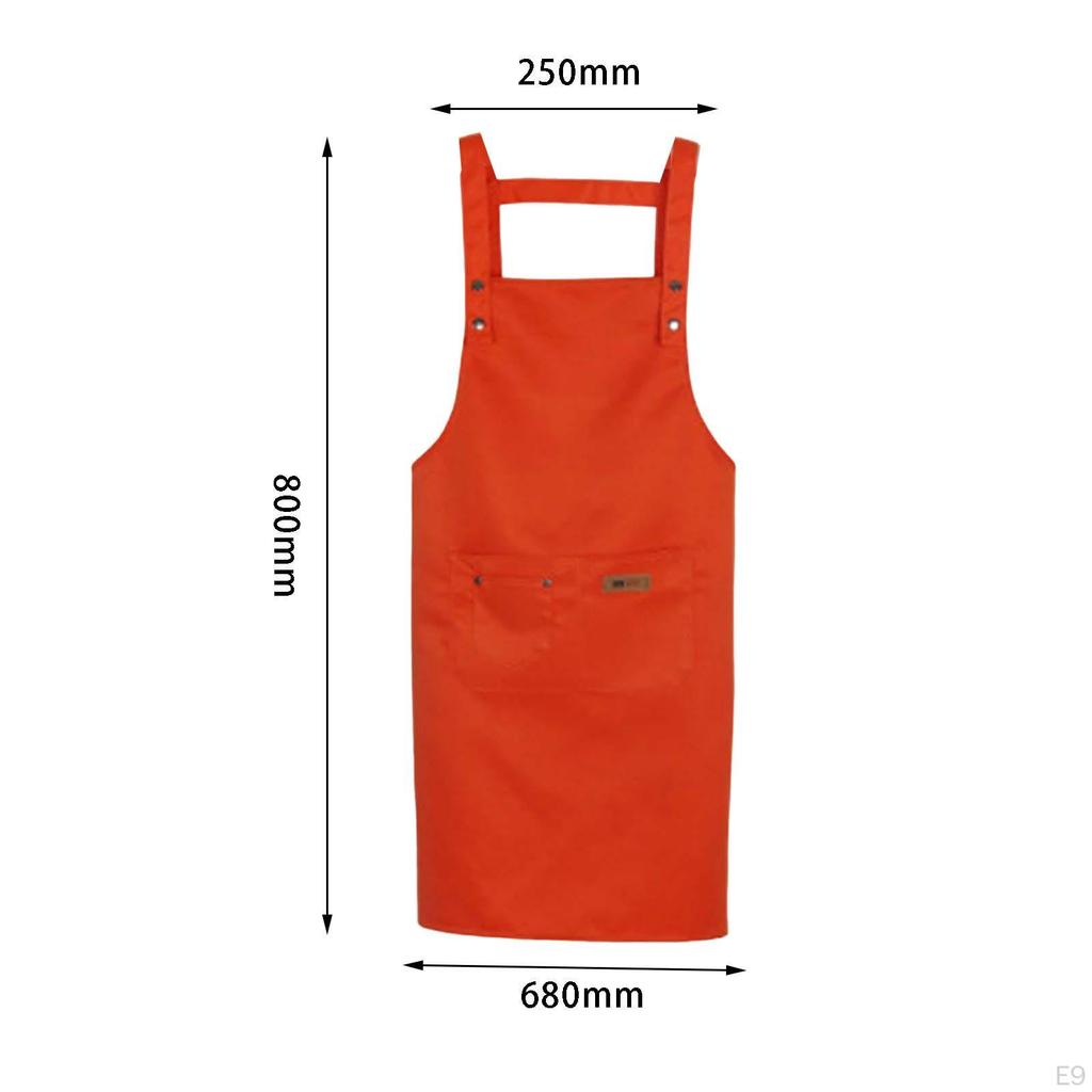 Adjustable with Pockets Men Women Bib Chef Barber for Baking Grilling Painting Salon Home
