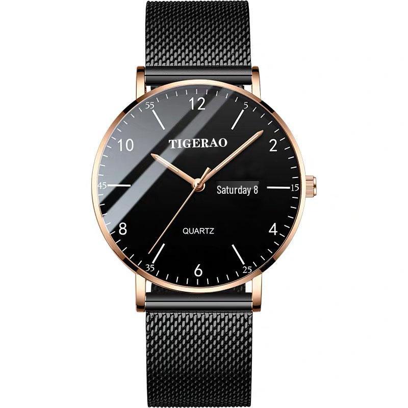 Ultra-thin Men's Trendy Mechanical & Quartz Waterproof Watch for Teenagers and Students