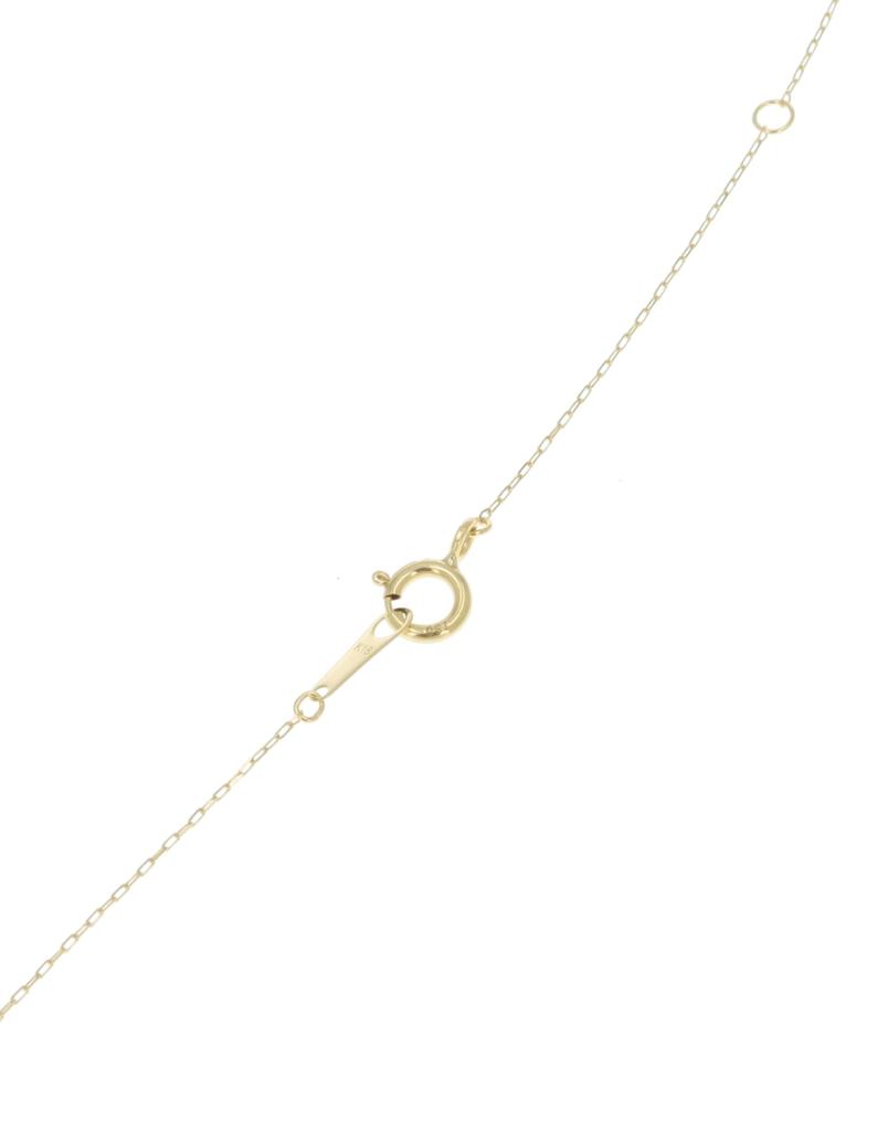 D Collection 18K Yellow Gold DN19002BYG V-Line Necklace, 40cm,