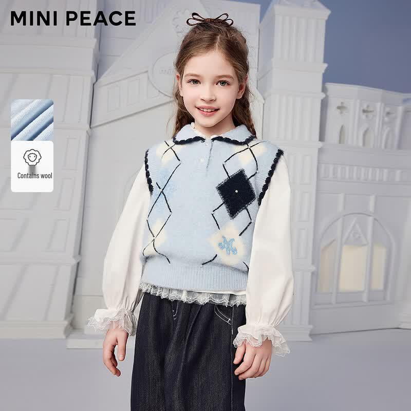 MiniPeace Girl s Sweater Vest 130