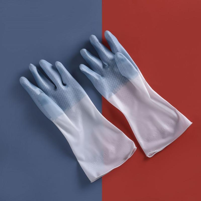 Vodotěsné Rukavice pro domácí práce Čisticí rukavice Kuchyňské čištění Latexové Prádlo Rukavice Mytí nádobí Gumové rukavice odolné proti opotřebení