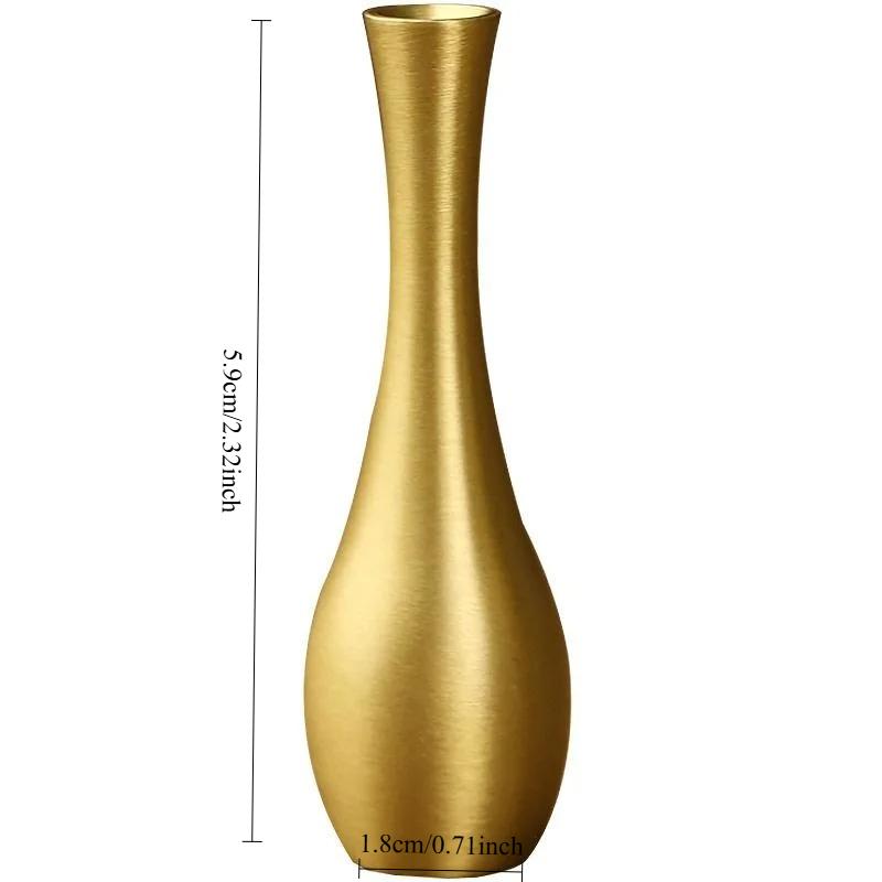 

1/2 шт. Мини Медная Цветочная Ваза Классический Чистый Дизайн Украшение для Дома Ремесло Настольное Украшение Миниатюрная Фигурка