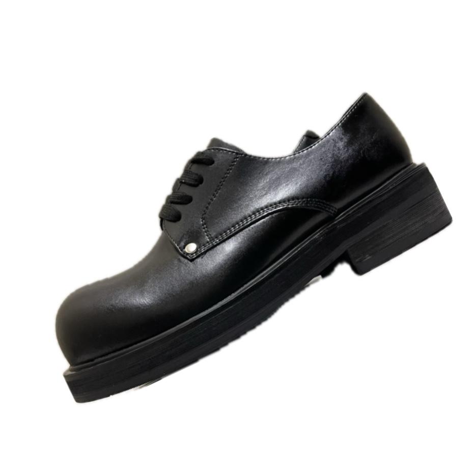Scarpe Derby in pelle con punta grande, nuove scarpe eleganti da uomo per affari e sposo.