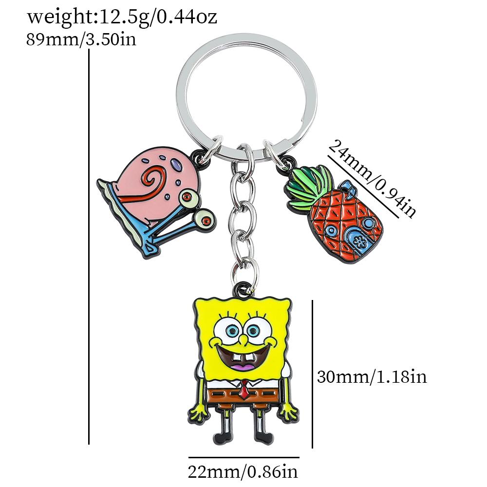 

SpongeBob SquarePants Keychain - Cartoon Anime Funny Cute Jewelry Accessory Trinket Fashionable Gift for Best Friend
