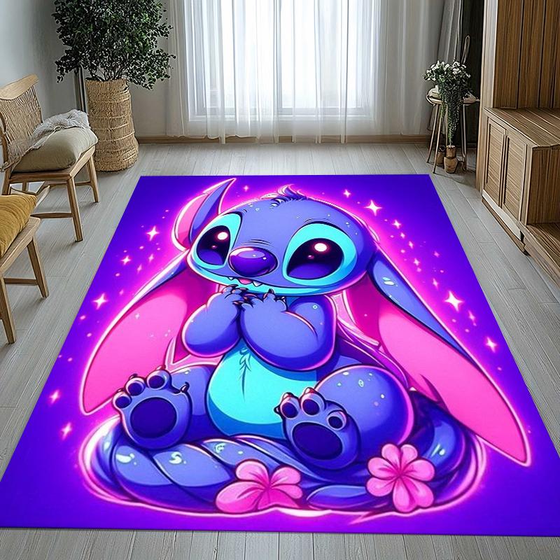 

Cartoon S-Stitch Kawaii Monster Living Room Non-Slip Area Rug Soft Carpet for Bedroom Kids Playroom Sofa,Home Decor Doormat gift 40x60cm