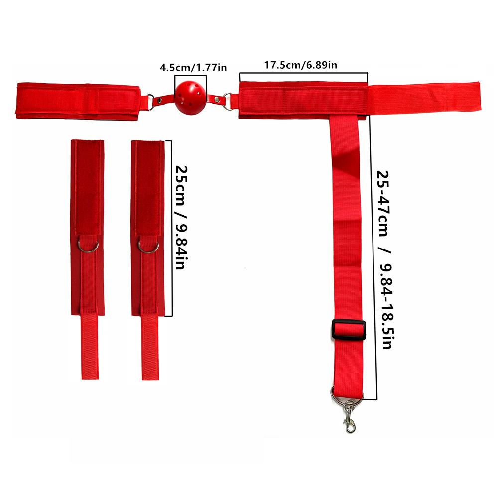 Erotic HandCuffs Mouth Gag BDSM Bondage Restraints Sex Toys for Couples Open Mouth Ball Backhand Cuffs Tied Up Adult