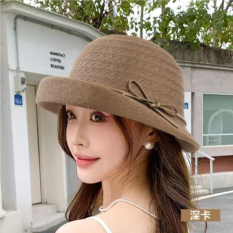 Summer breathable woven sun hat new fashion upturned brim foreign style mother hat summer sunscreen hat women