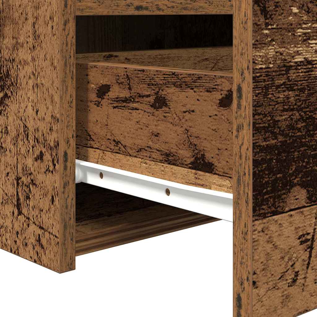 Nightstand with Drawers Reclaimed Wood Look 50 x 40 x 45 cm Engineered Wood