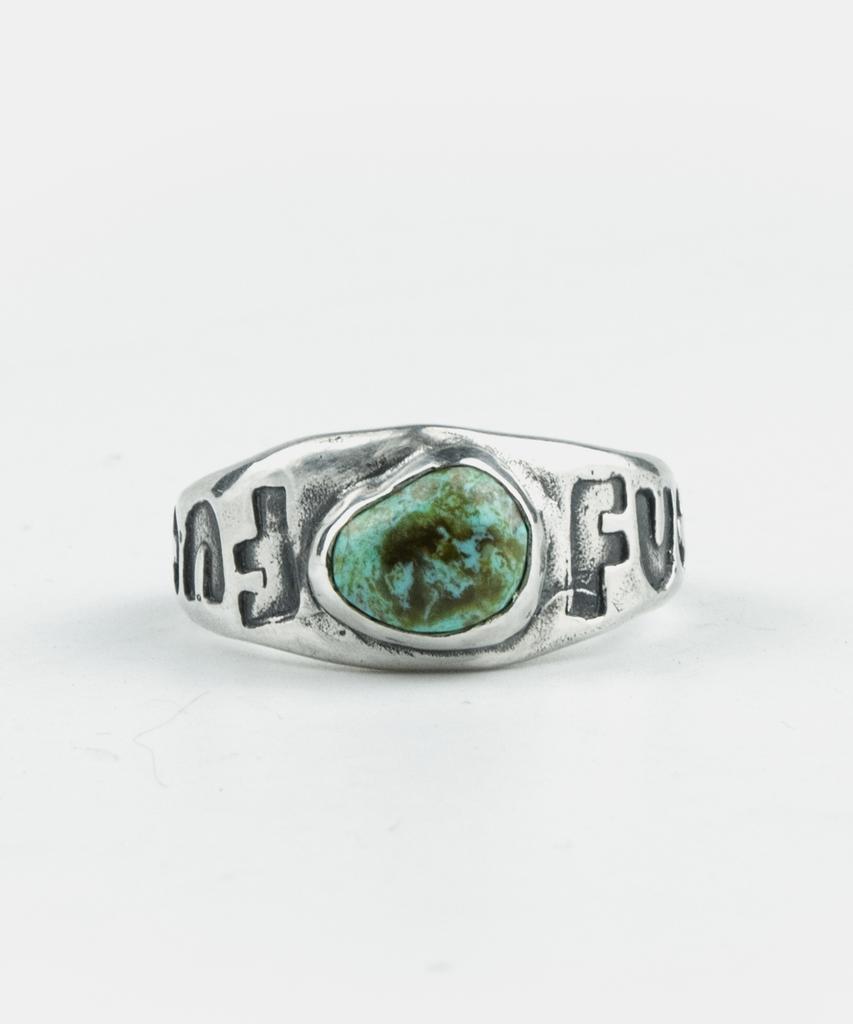 Sheen666 Turquoise Silver Ring F-Word Custom (B Type)