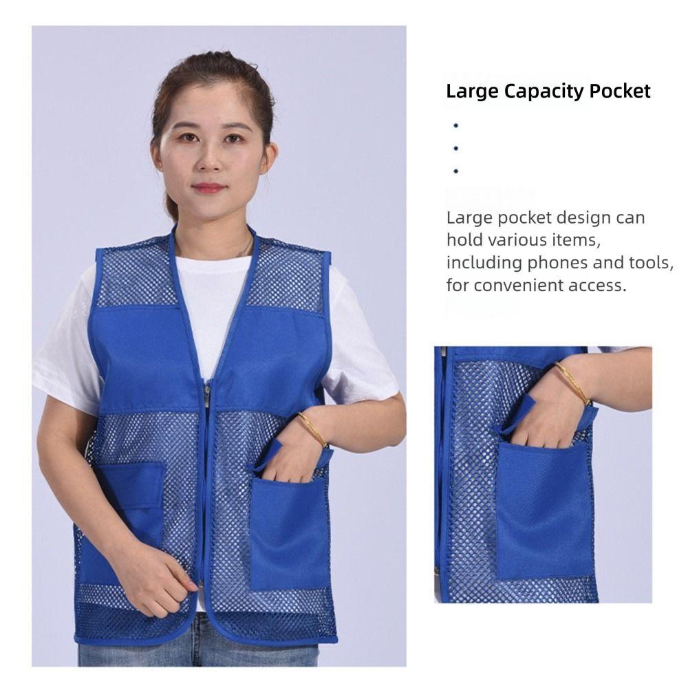 Ärmlös V-ringad Väst Genomskinlig Nätväst Herr Dam Säkerhetsväst Utomhusaktiviteter
