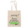 Tote bag - PLANETEE - Joueuse de Pétanque meilleure femme de tous les temps - Coton - Beige - Imprimé en France