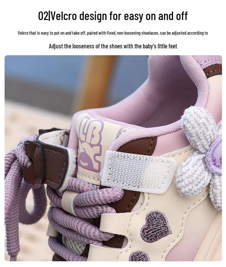 2026 Spring/Autumn Girls' Stylish Low-Top Skate Shoes – Cute, Soft Sole Casual Footwear for Little Girls