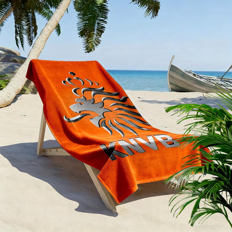 KNVB Print Beach Towel, Large Soft Quick Dry Towel for Beach Camping Swimming
