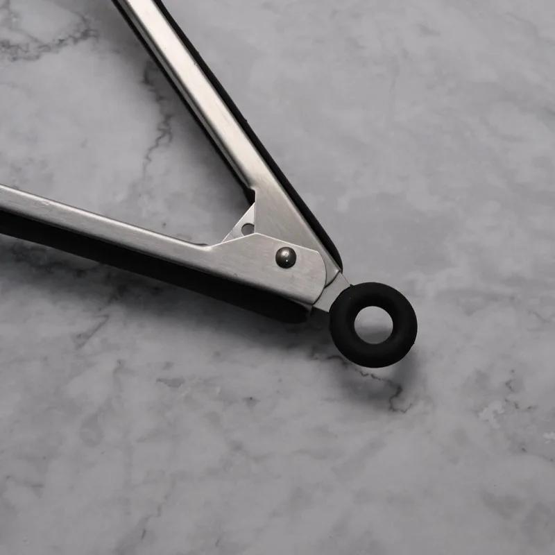 Kuchyňské kleště Nerezové kleště Nylonové nepřilnavé kuchyňské klipy Venkovní grilování salát pečivo nářadí Kuchyňské doplňky