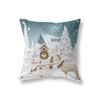 Home Decor Merry Christmas Reindeer Print Pattern Cushion Cover Living Room Sofa Decor Polyester Throw Pillow Pillow Cover