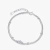 Ailmay 925 Sterling Silver Crown Double Layers Small Round Beads Bracelet For Women Popular Party Gift Jewelry