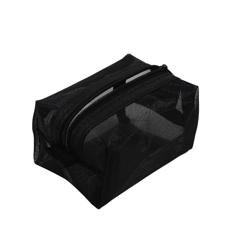 Large Capacity Key Bags Transparent Cosmetic Bag Square Mesh Storage Pouch Mini Zipper Coin Purse Mini Wash Bag Stationery Case