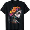 NEW LIMITED! De Los Muertos La Catrina Day of the Dead Sugar Tee - MADE IN USA