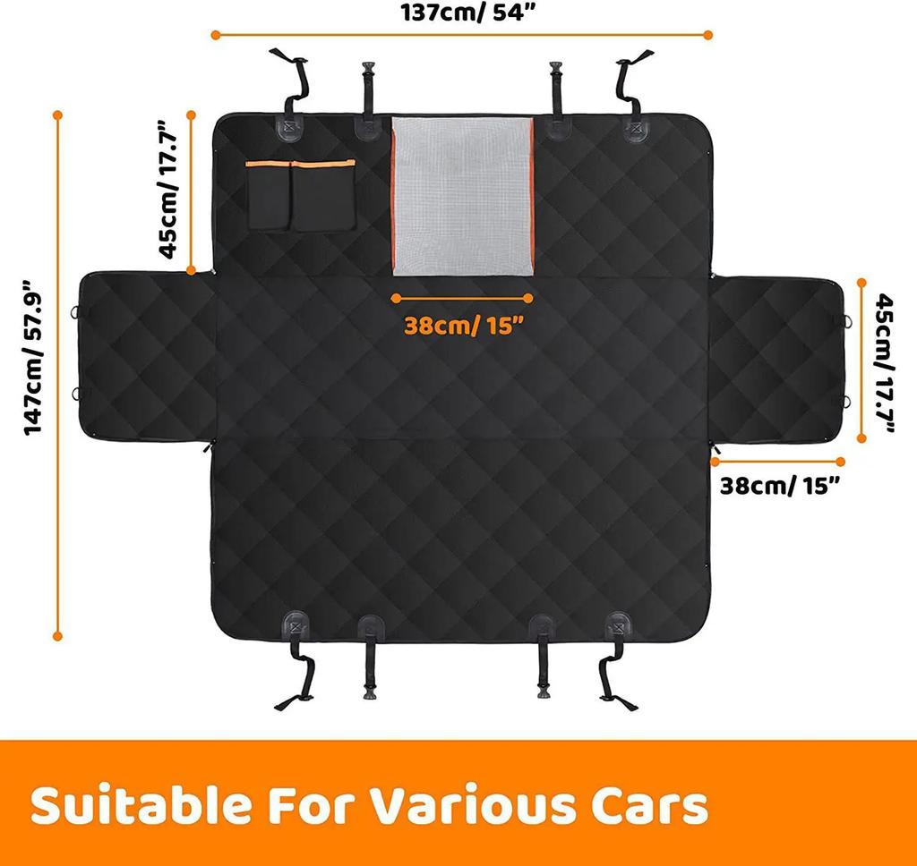 Waterproof Pet Cargo Cover Dog Seat Cover Mat for SUVs Sedans Vans Car Accessories Trunk Cover Mats Dog Car Rear Back Protector