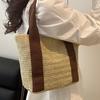 Fashion Trendy Casual Simple Summer New Woven Bag for Women Niche Large Capacity Retro Casual Shoulder Bag
