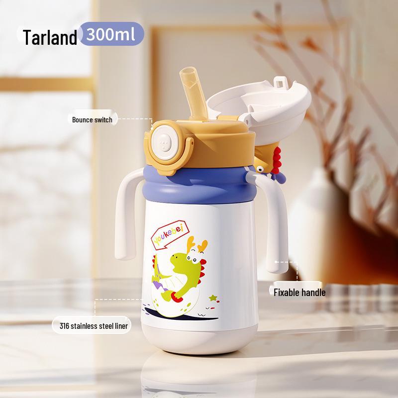 Insulated Baby Sippy Cup with Straw for 6+ Months - Children's Milk Bottle