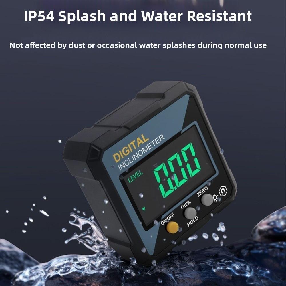 Waterproof Slope Meter Single-sided Magnetic Angle Finder Digital Inclinometer  Level Gauge Tool